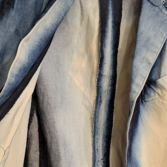 Mychael Knight (Project Runway) Custom distressed Denim Blazer (B59) - Picture 5 of 7